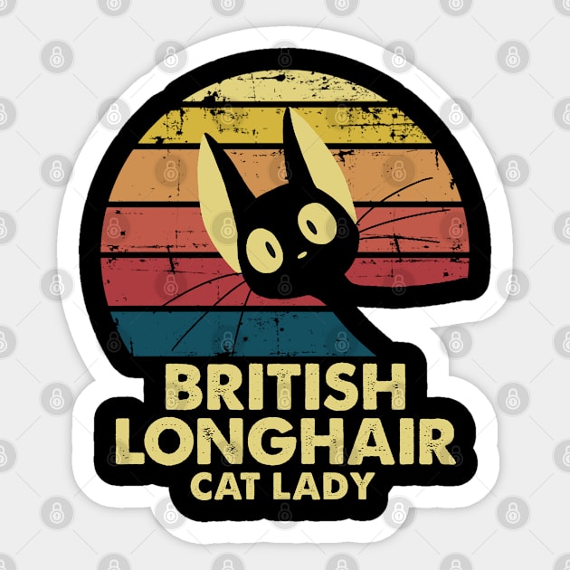 British Longhair cat mom. Perfect present for mom mother dad father friend him or her Sticker by SerenityByAlex